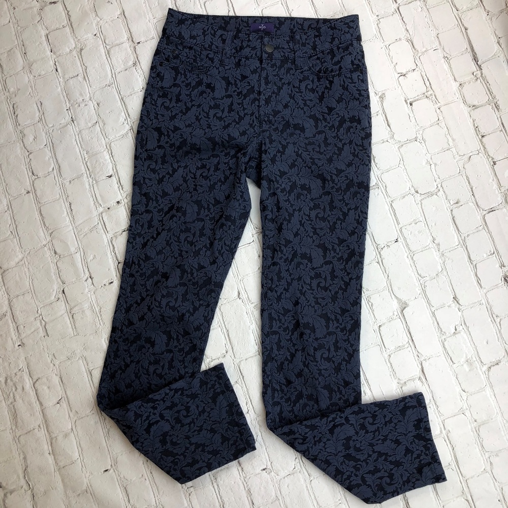 NYDJ Damask Print Legging Skinny Jeans Size 0